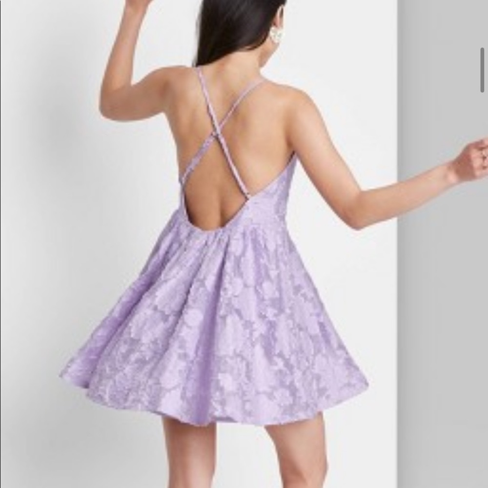 NWT Wild Fable Dress - Open Back Jacquard Skater Dress